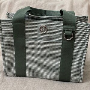 Lululemon Two-Toned Canvas Tote Mini in Grey Eucalyptus / Light Ivory
